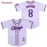 Throwback Baseball Jersey Men's Chicago 8 Dawson Jersey