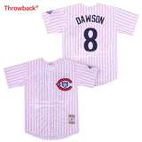 Throwback Baseball Jersey Men's Chicago 8 Dawson Jersey