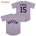 Throwback Jersey Men's Boston Pedroia Jerseys Baseball