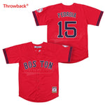 Throwback Jersey Men's Boston Pedroia Jerseys Baseball