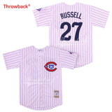 Throwback Jersey Men's Chicago Russell Jerseys Baseball