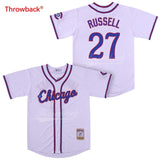 Throwback Jersey Men's Chicago Russell Jerseys Baseball