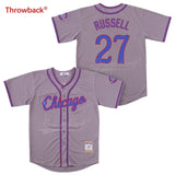 Throwback Jersey Men's Chicago Russell Jerseys Baseball