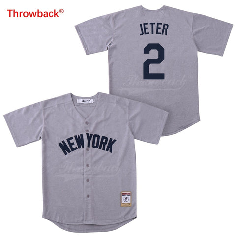 Throwback Jersey Men's New York Jersey Baseball Player Jeter