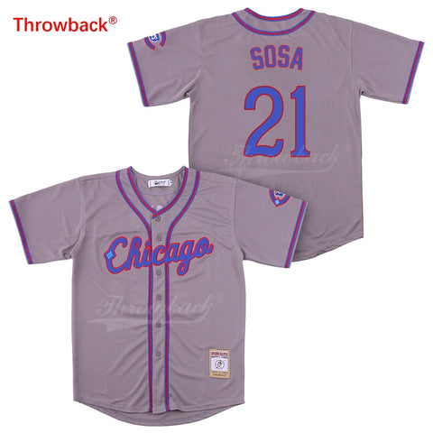 Throwback Jersey Men's Chicago Sosa Jerseys Baseball