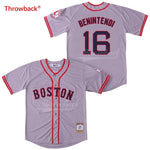 Throwback Jersey Men's Boston Jersey 16 Benintendi Baseball Jersey