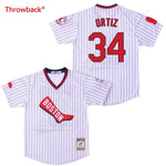 Throwback Baseball Jersey Men's Boston Jersey Ortiz Jerseys Shirt Stiched