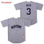 Throwback Jersey Men's New York Jersey Baseball Player Ruth