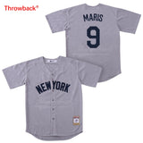 Throwback Baseball Jersey Men's New York Jersey Player Maris