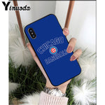 Chicago Cubs Baseball  Soft Silicone Black Phone Case for iPhone