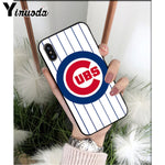 Chicago Cubs Baseball  Soft Silicone Black Phone Case for iPhone