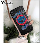 Chicago Cubs Baseball  Soft Silicone Black Phone Case for iPhone