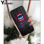 Chicago Cubs Baseball  Soft Silicone Black Phone Case for iPhone